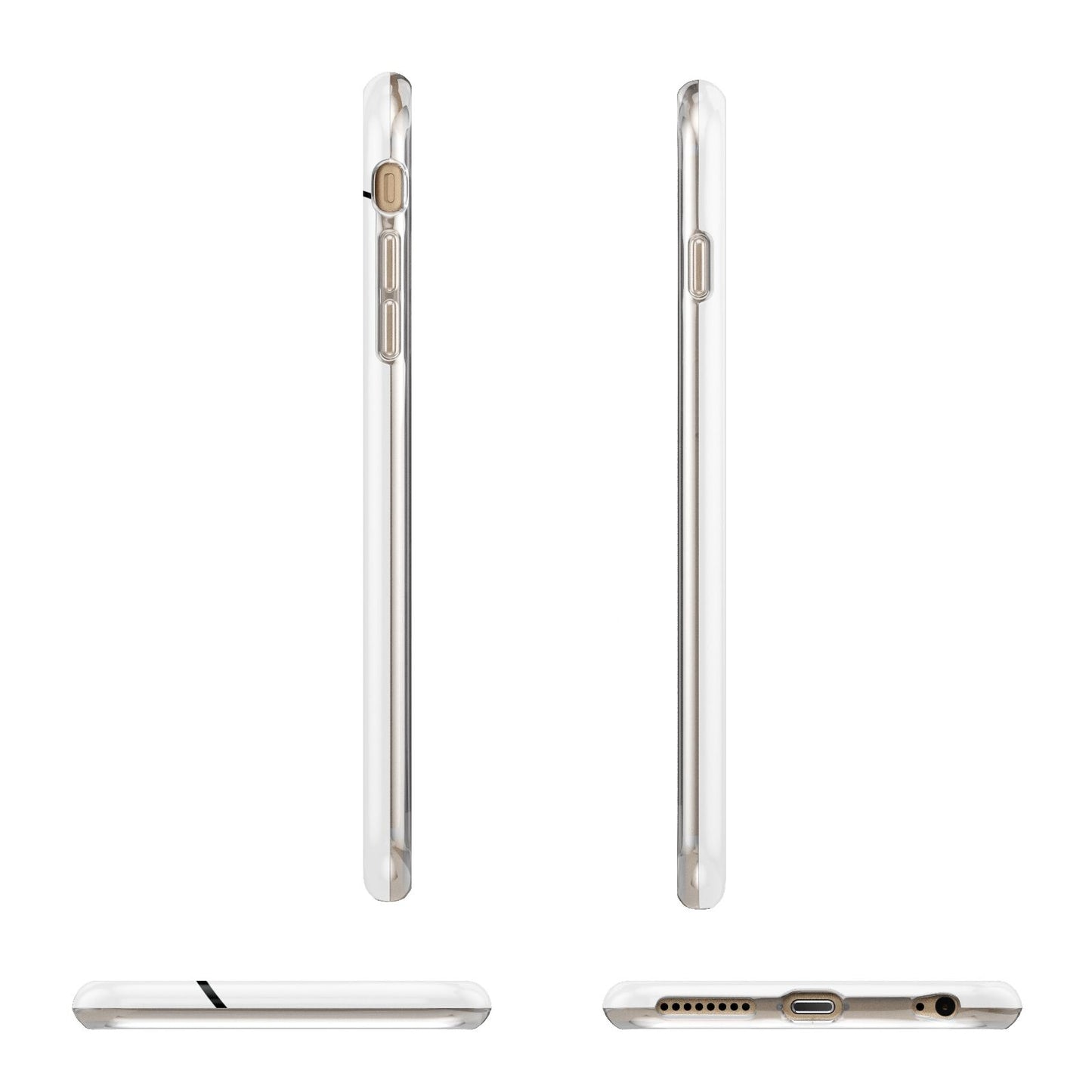 Personalised Heart Name Apple iPhone 6 Plus 3D Wrap Tough Case Alternative Image Angles