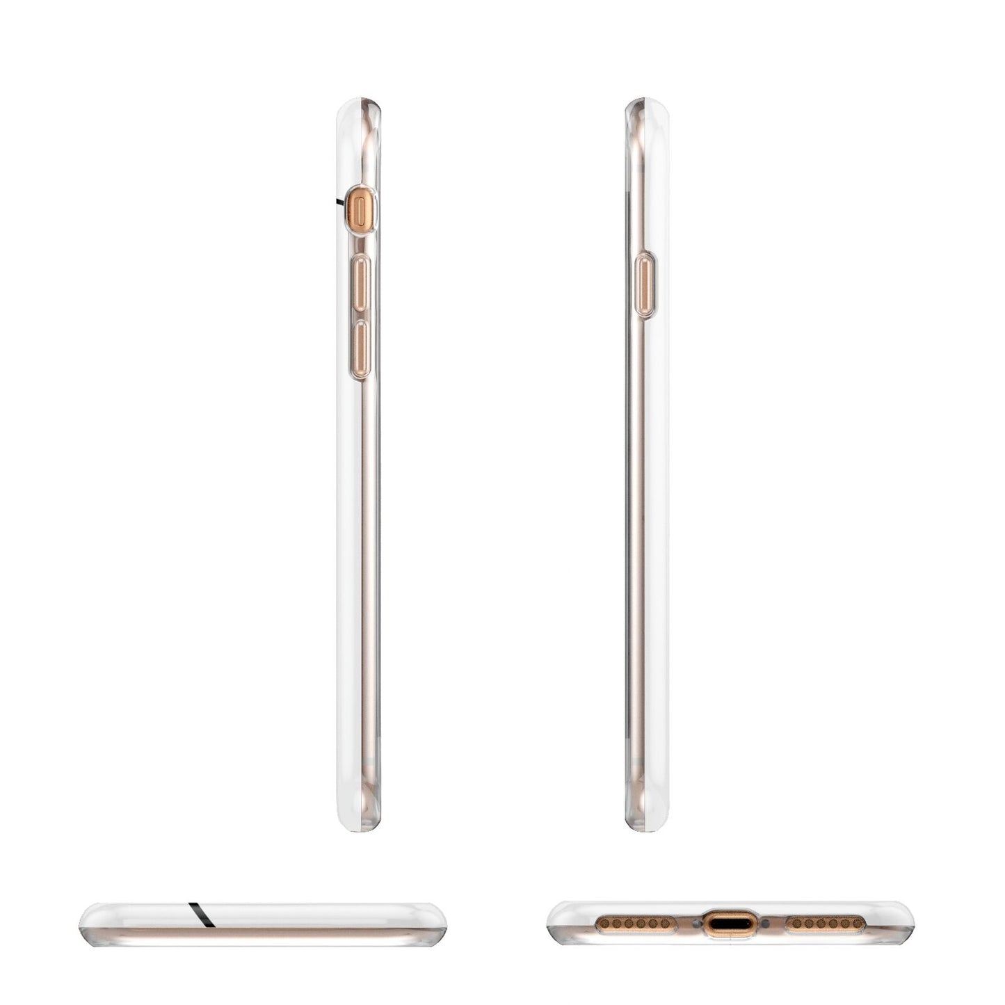 Personalised Heart Name Apple iPhone 7 8 3D Wrap Tough Case Alternative Image Angles