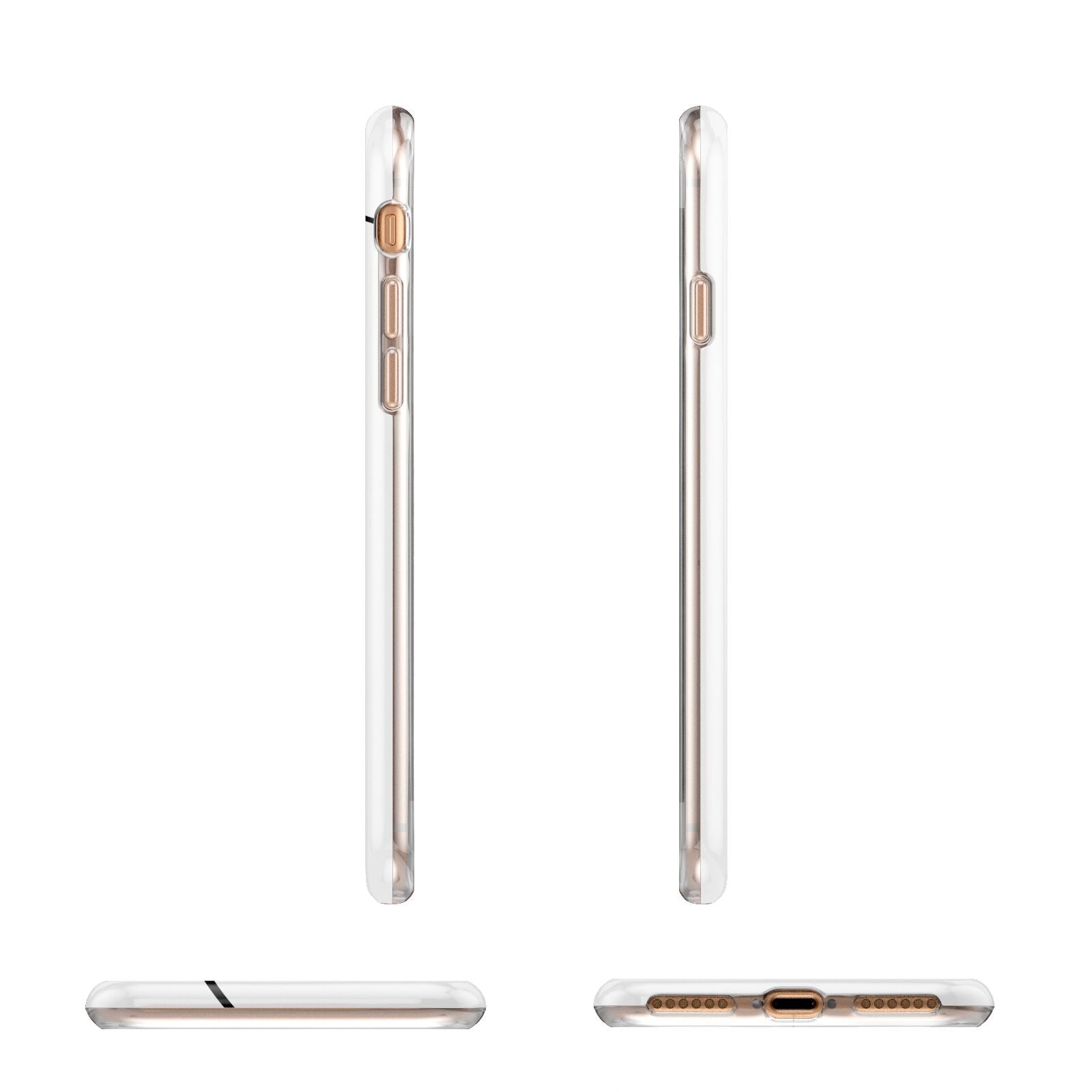 Personalised Heart Name Apple iPhone 7 8 3D Wrap Tough Case Alternative Image Angles