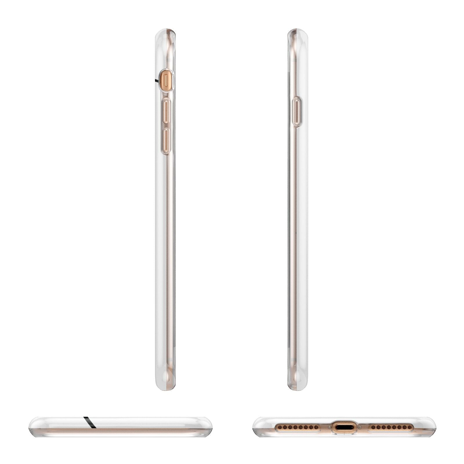 Personalised Heart Name Apple iPhone 7 8 Plus 3D Wrap Tough Case Alternative Image Angles