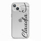 Personalised Heart Name iPhone 13 TPU Impact Case with White Edges