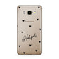 Personalised Heart Samsung Galaxy J7 2016 Case on gold phone
