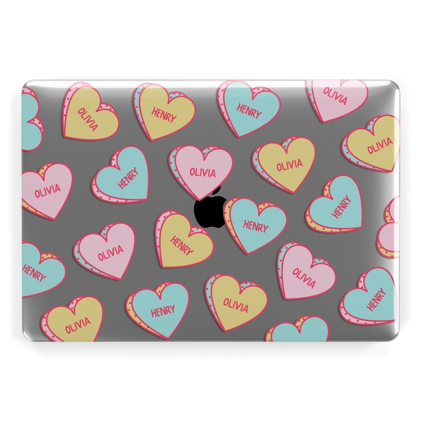 Personalised Heart Sweets Apple MacBook Case