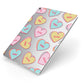 Personalised Heart Sweets Apple iPad Case on Silver iPad Side View