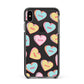 Personalised Heart Sweets Apple iPhone Xs Max Impact Case Black Edge on Black Phone