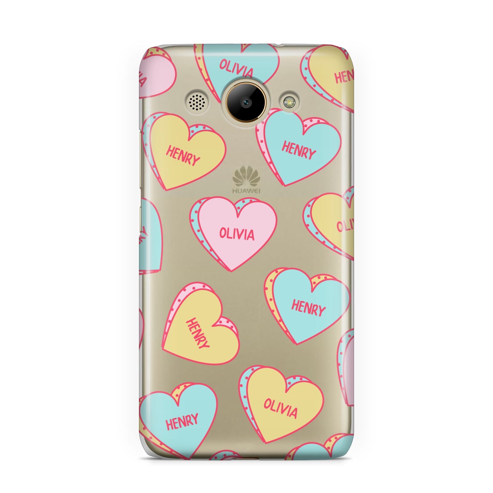 Personalised Heart Sweets Huawei Y3 2017