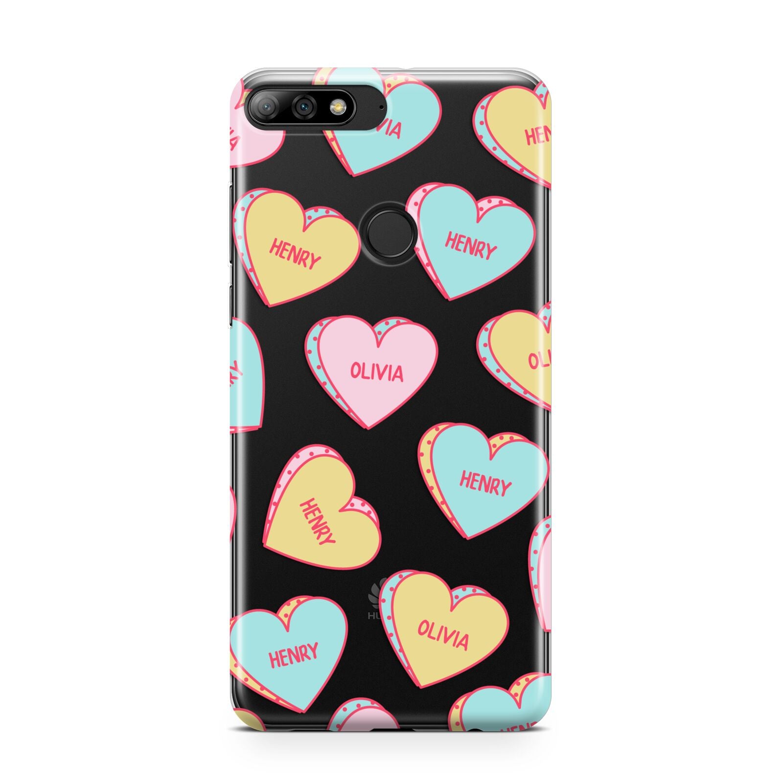 Personalised Heart Sweets Huawei Y7 2018
