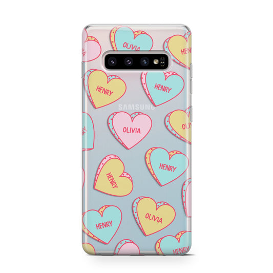 Personalised Heart Sweets Protective Samsung Galaxy Case