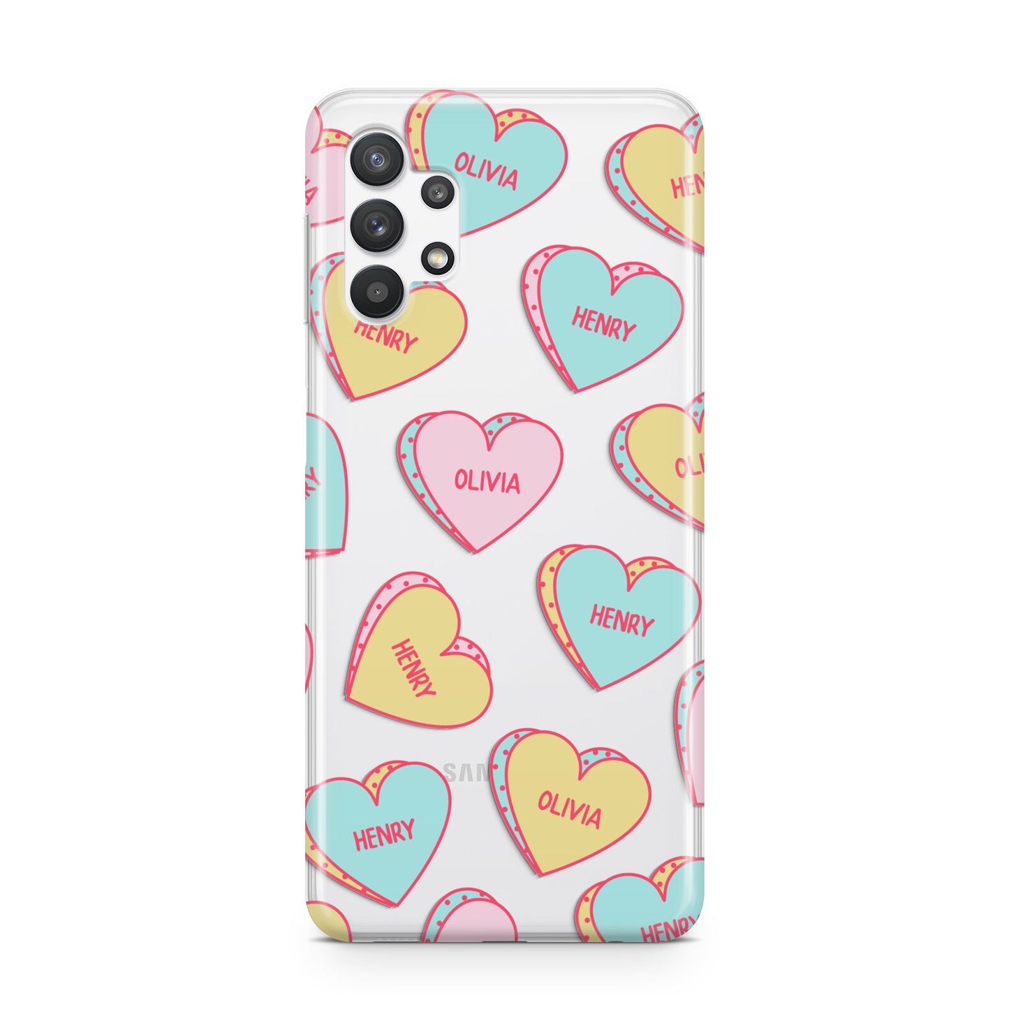 Personalised Heart Sweets Samsung A32 5G Case
