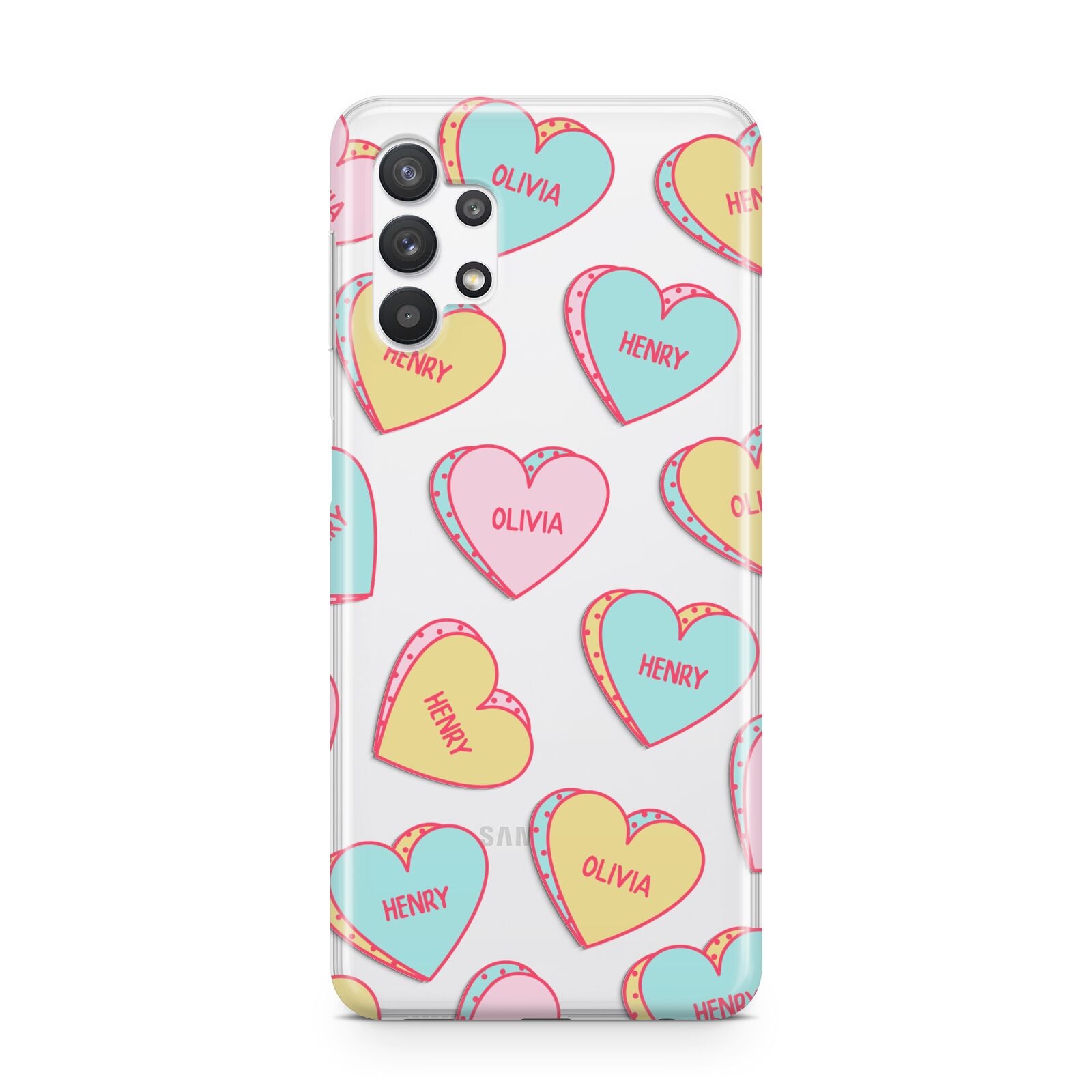 Personalised Heart Sweets Samsung A32 5G Case