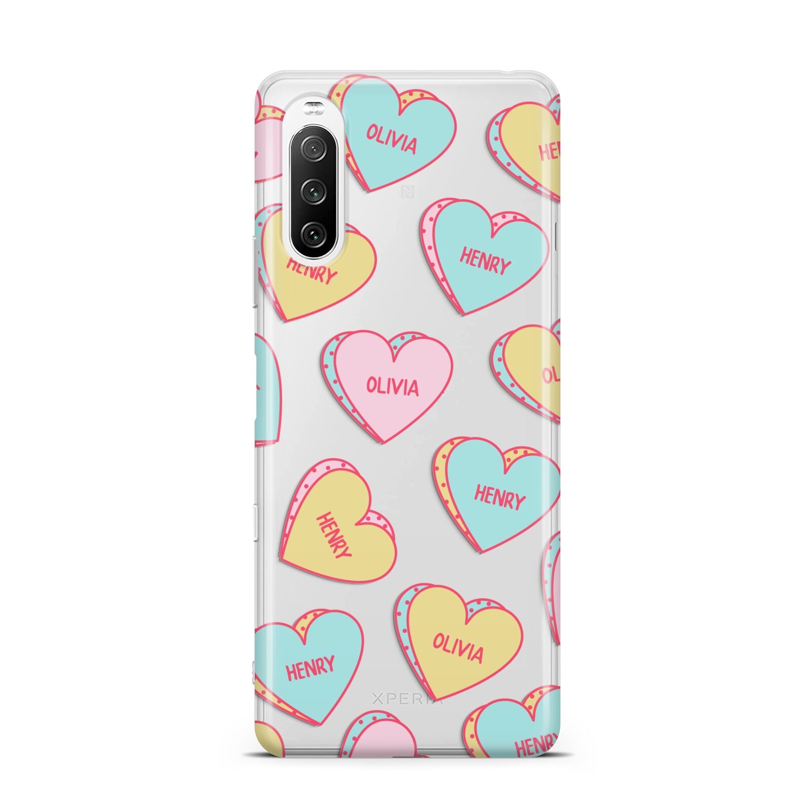 Personalised Heart Sweets Sony Xperia 10 III Case