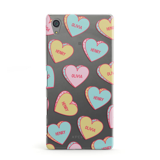 Personalised Heart Sweets Sony Xperia Case