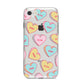 Personalised Heart Sweets iPhone 8 Bumper Case on Silver iPhone