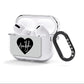 Personalised Heart Valentines AirPods Clear Case 3rd Gen Side Image