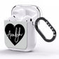 Personalised Heart Valentines AirPods Clear Case Side Image