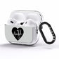 Personalised Heart Valentines AirPods Pro Clear Case Side Image