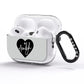 Personalised Heart Valentines AirPods Pro Glitter Case Side Image