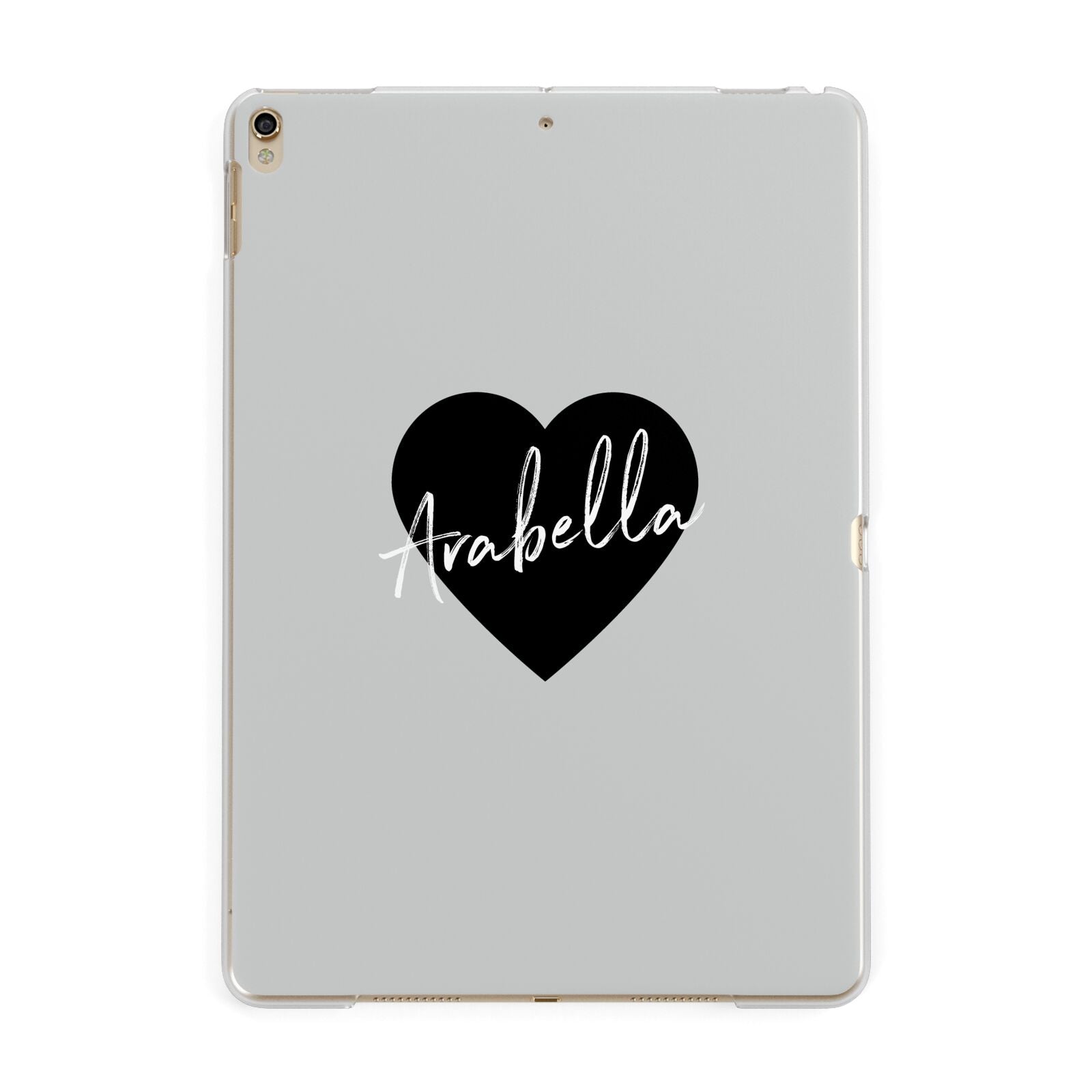 Personalised Heart Valentines Apple iPad Gold Case