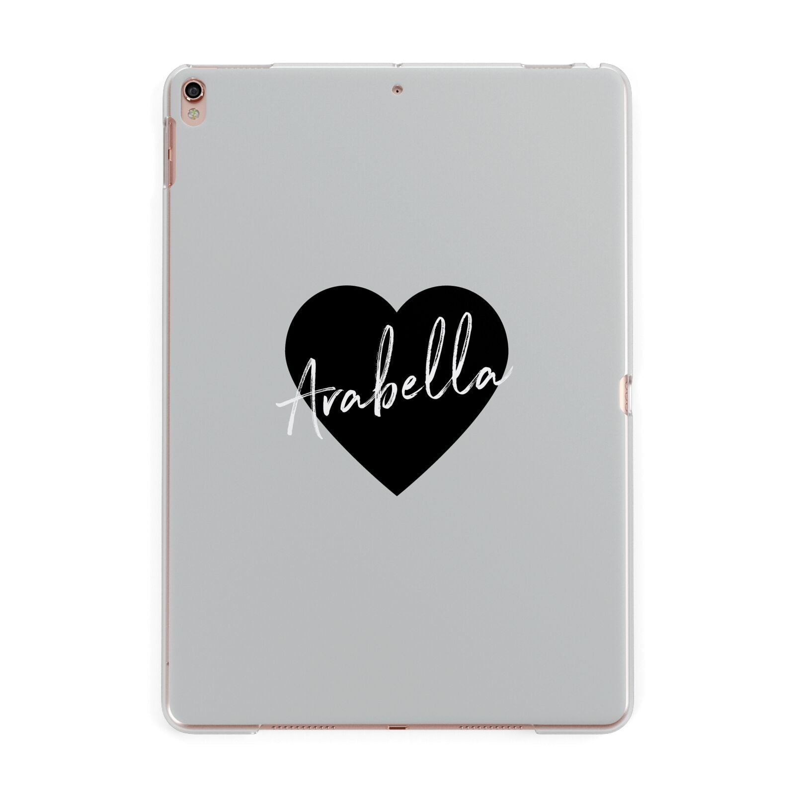 Personalised Heart Valentines Apple iPad Rose Gold Case