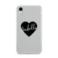 Personalised Heart Valentines Apple iPhone XR White 3D Tough Case