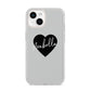 Personalised Heart Valentines iPhone 14 Clear Tough Case Starlight