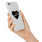 Personalised Heart Valentines iPhone 7 Bumper Case on Silver iPhone Alternative Image