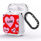 Personalised Hearts AirPods Clear Case Side Image