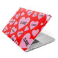 Personalised Hearts Apple MacBook Case Side View