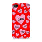 Personalised Hearts Apple iPhone 4s Case