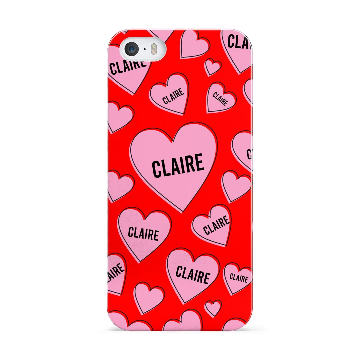 Personalised Hearts Apple iPhone 5 Case