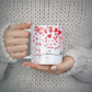 Personalised Hearts Confetti Clear Name 10oz Mug Alternative Image 5