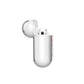 Personalised Hearts Confetti Clear Name AirPods Case Side Angle
