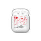 Personalised Hearts Confetti Clear Name AirPods Case