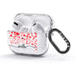 Personalised Hearts Confetti Clear Name AirPods Glitter Case 3rd Gen Side Image