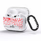 Personalised Hearts Confetti Clear Name AirPods Pro Clear Case Side Image