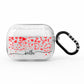 Personalised Hearts Confetti Clear Name AirPods Pro Glitter Case