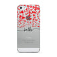 Personalised Hearts Confetti Clear Name Apple iPhone 5 Case