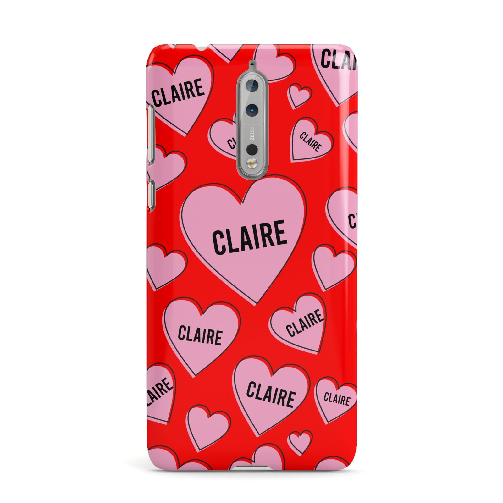 Personalised Hearts Nokia Case