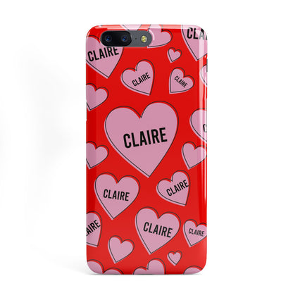 Personalised Hearts OnePlus Case