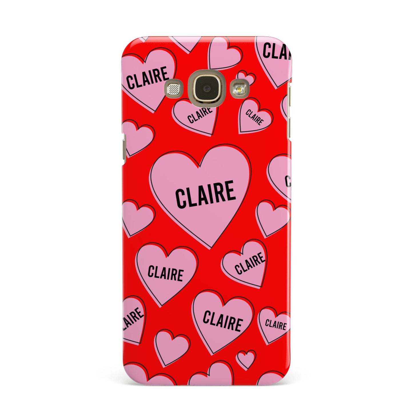Personalised Hearts Samsung Galaxy A8 Case