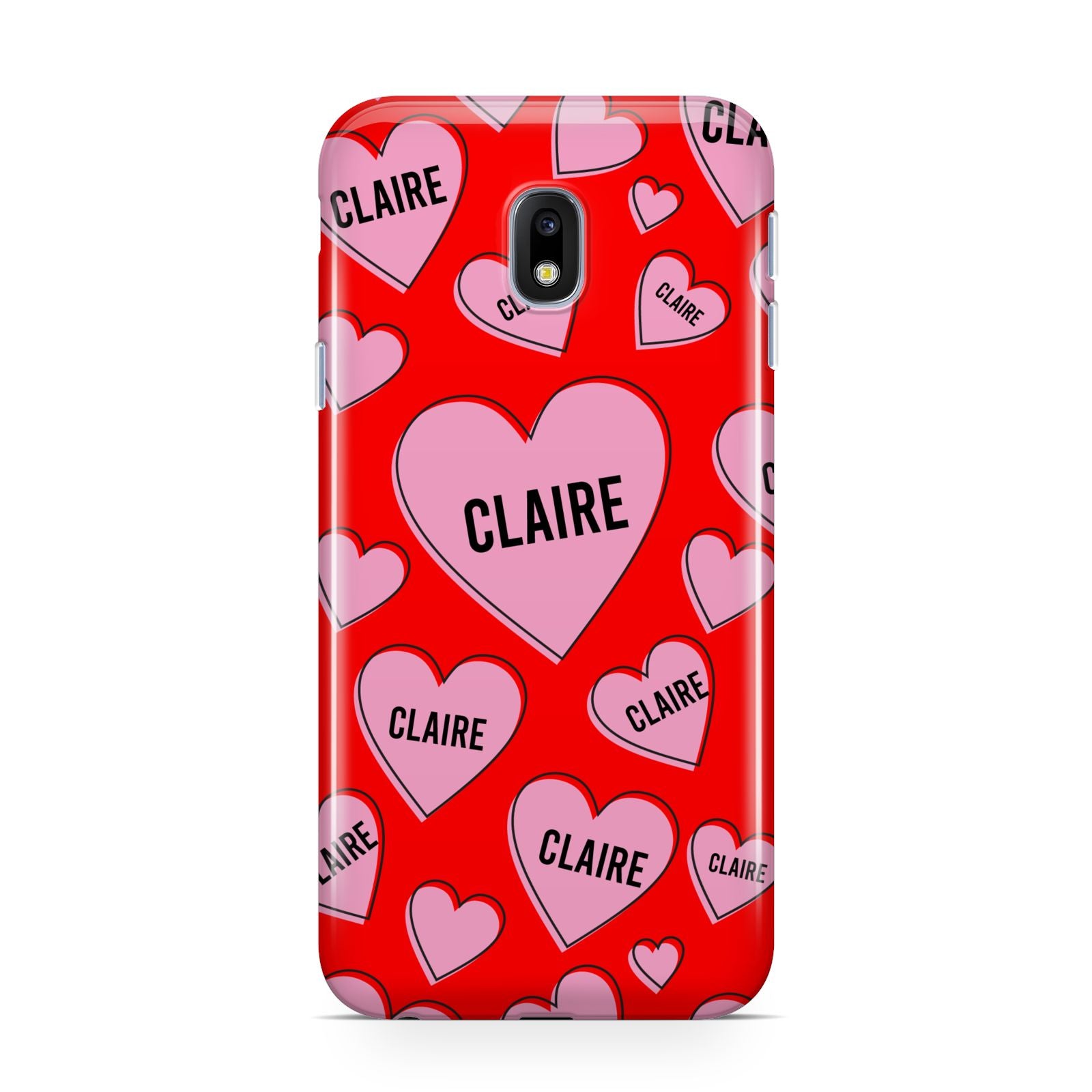 Personalised Hearts Samsung Galaxy J3 2017 Case