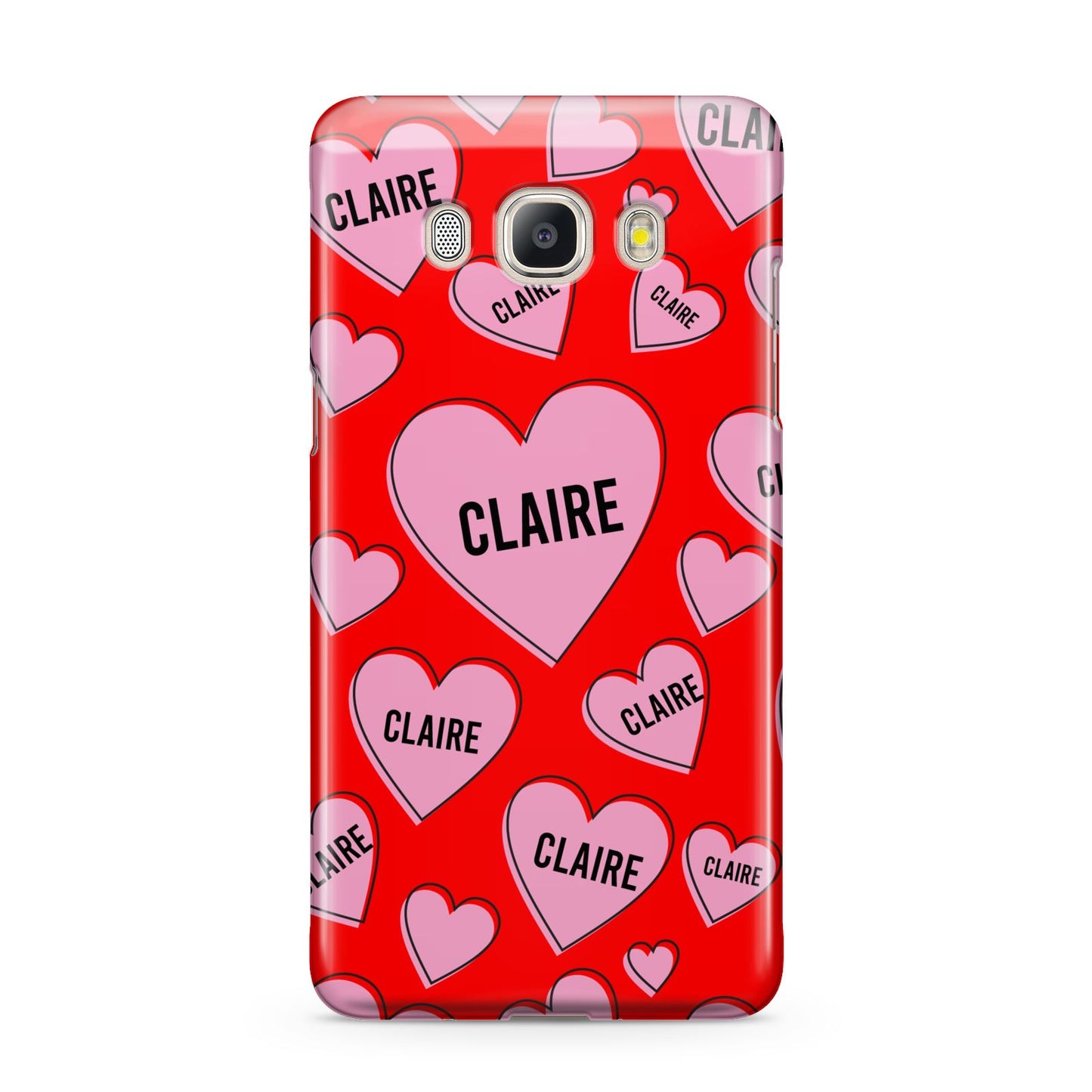 Personalised Hearts Samsung Galaxy J5 2016 Case