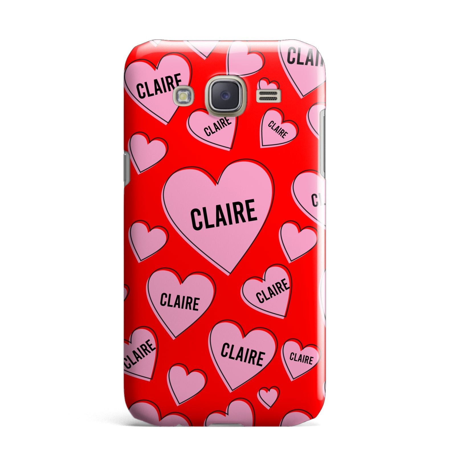 Personalised Hearts Samsung Galaxy J7 Case