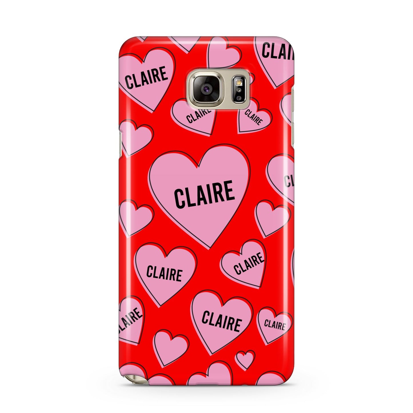 Personalised Hearts Samsung Galaxy Note 5 Case
