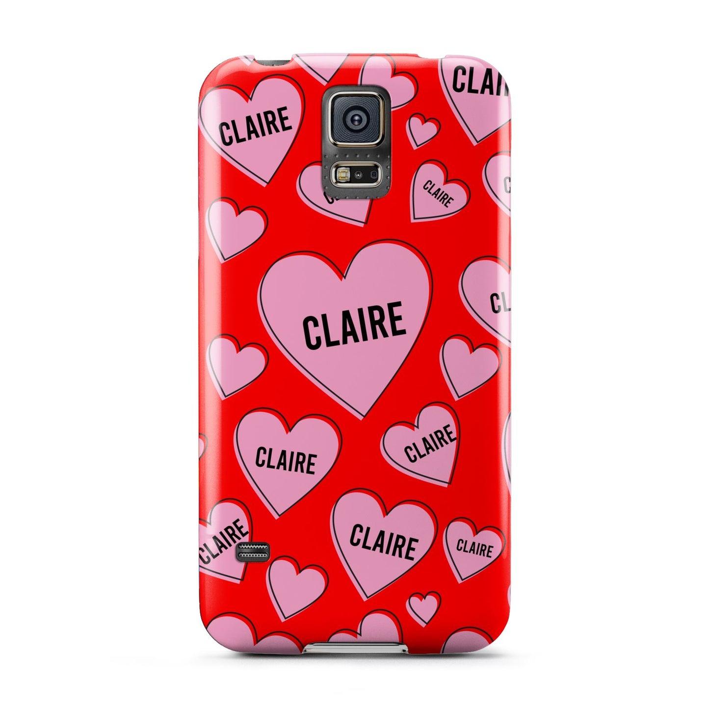 Personalised Hearts Samsung Galaxy S5 Case