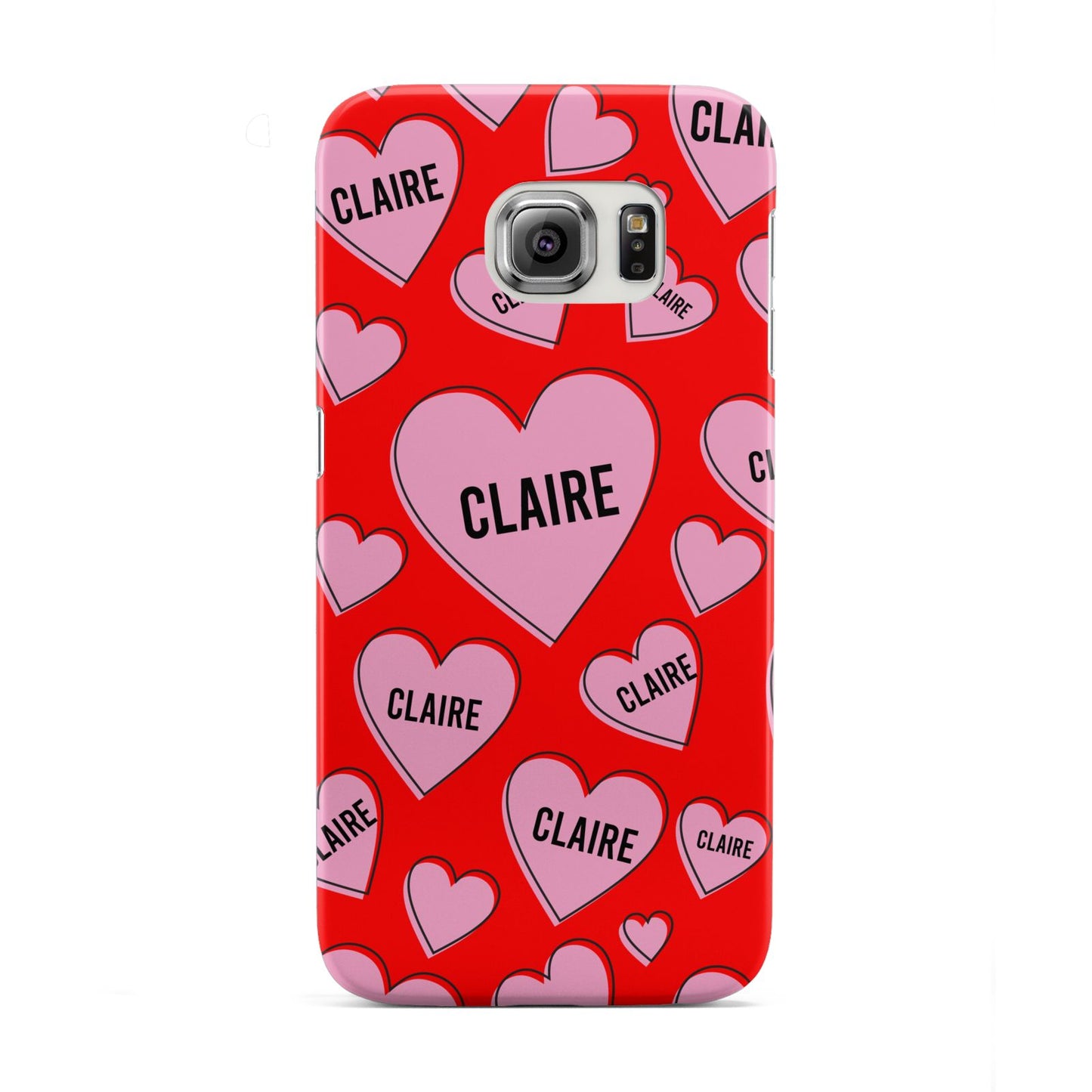 Personalised Hearts Samsung Galaxy S6 Edge Case