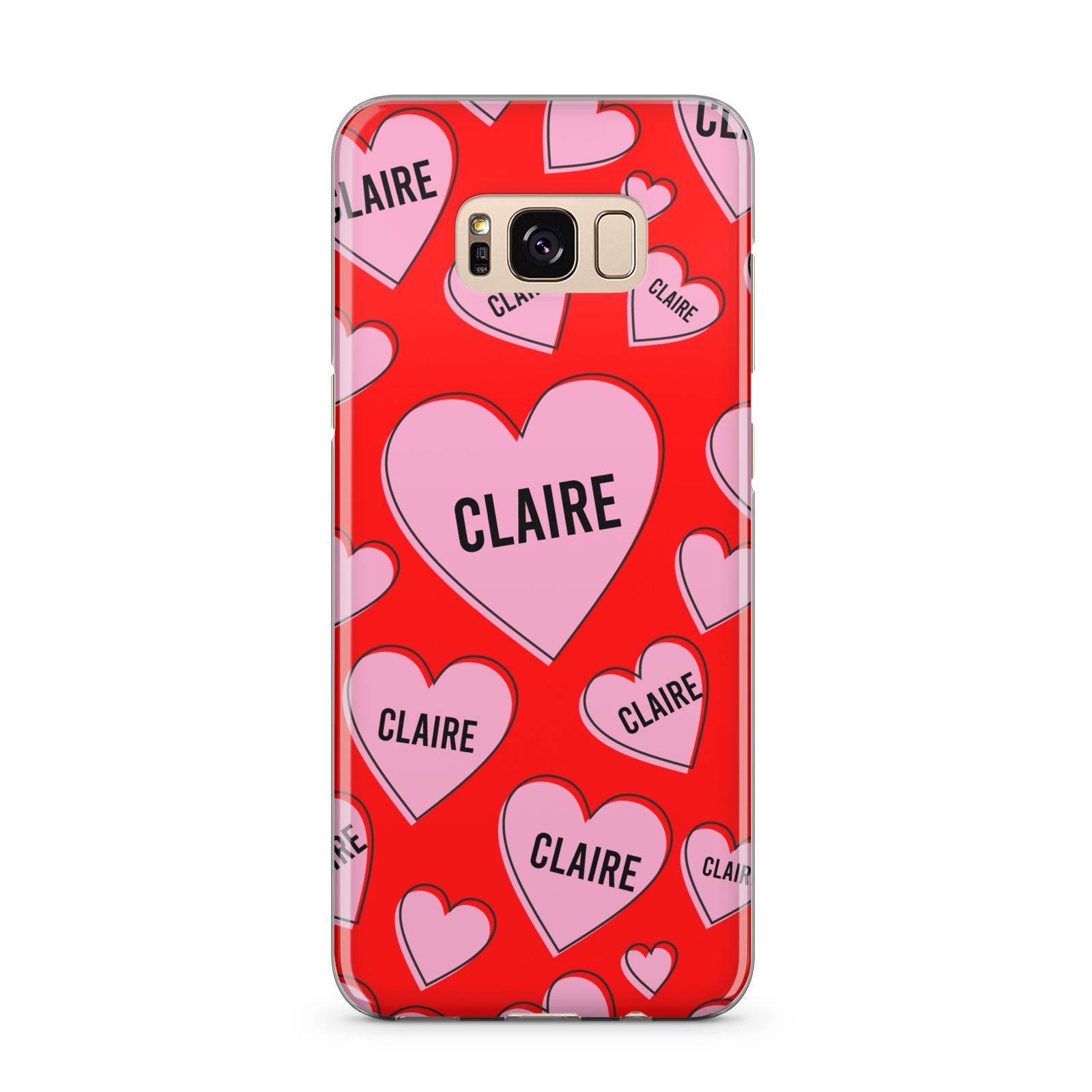 Personalised Hearts Samsung Galaxy S8 Plus Case