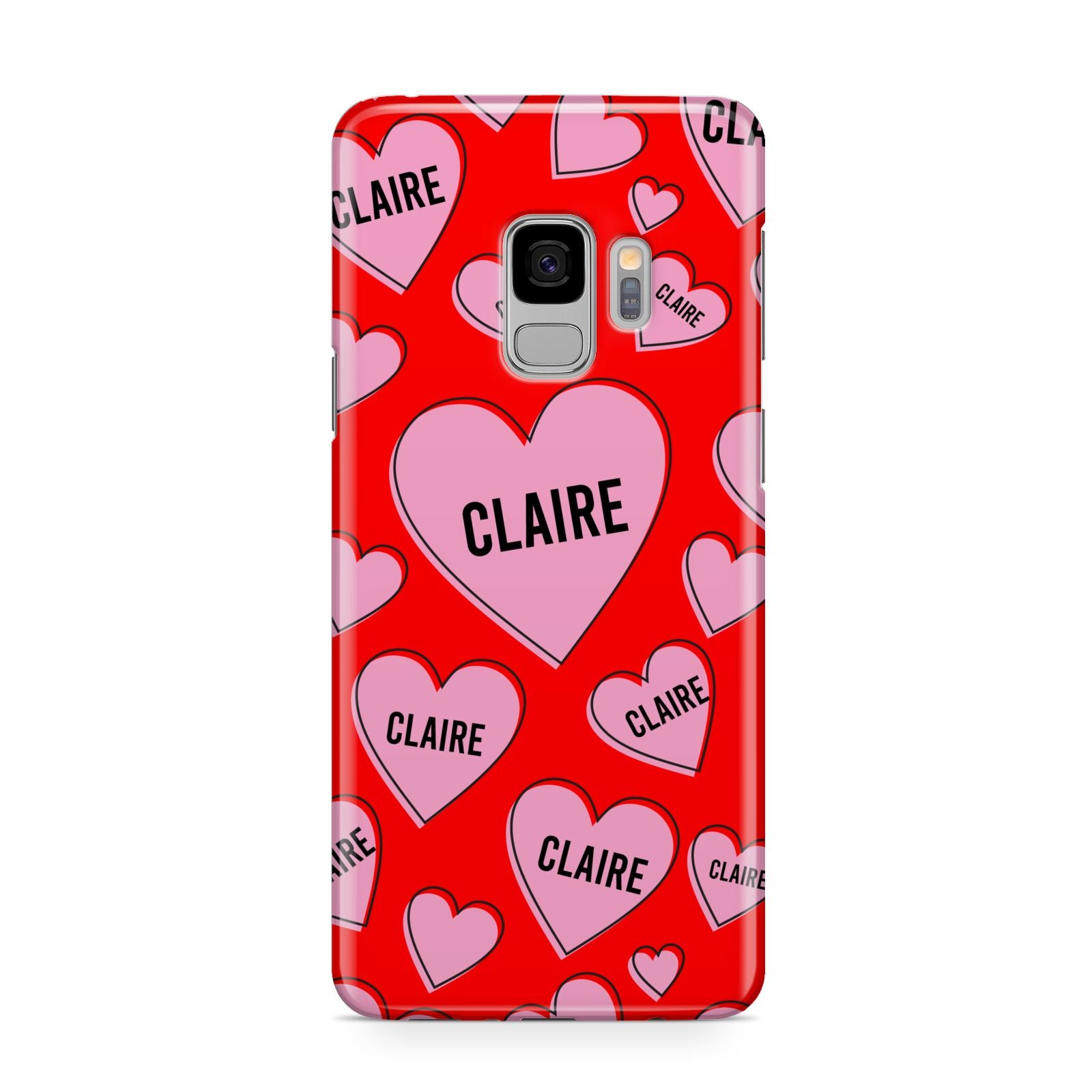 Personalised Hearts Samsung Galaxy S9 Case