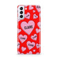 Personalised Hearts Samsung S21 Plus Phone Case