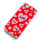 Personalised Hearts iPhone 8 Bumper Case on Silver iPhone Alternative Image